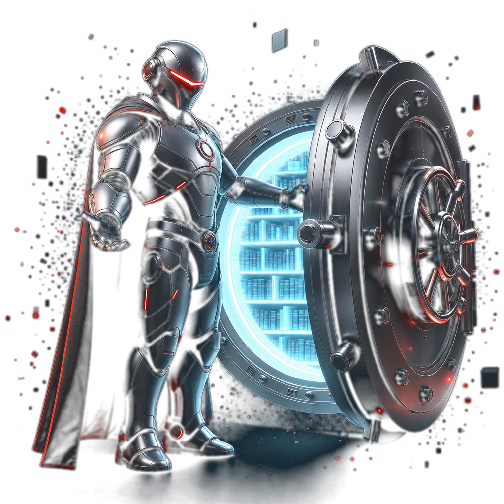 The Vault guardian mascot unlocking VIP access to knowledge